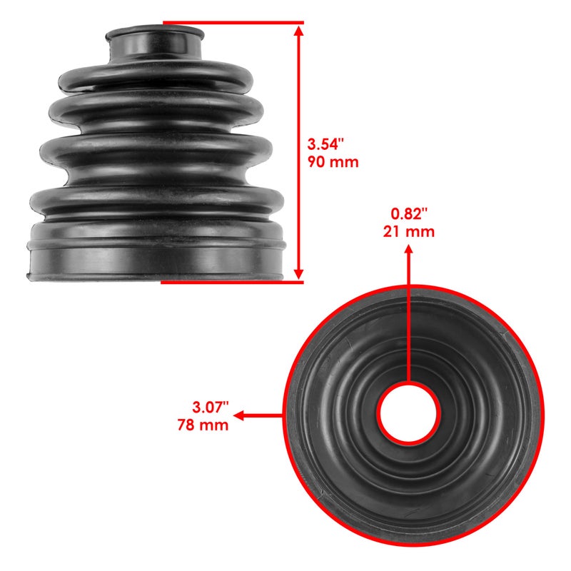Caltric Rear Axle Inner And Outer Cv Boot Kits Compatible with Polaris Sportsman 500 4X4 Ho 1999-2005 - Image 2